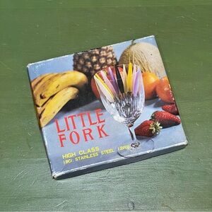 Vintage Stainless Steel Little Forks Boxed Set of 12